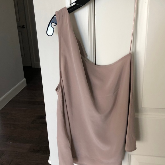 Joie Beige One Shoulder Blouse - Picture 2 of 3